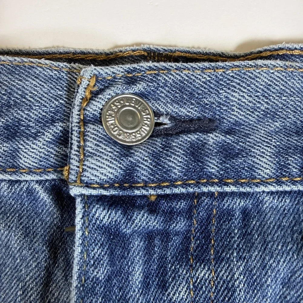 Levi's 550 Jeans Men's 44x32 Blue Denim Low Waist Boho Streetwear Straight Leg